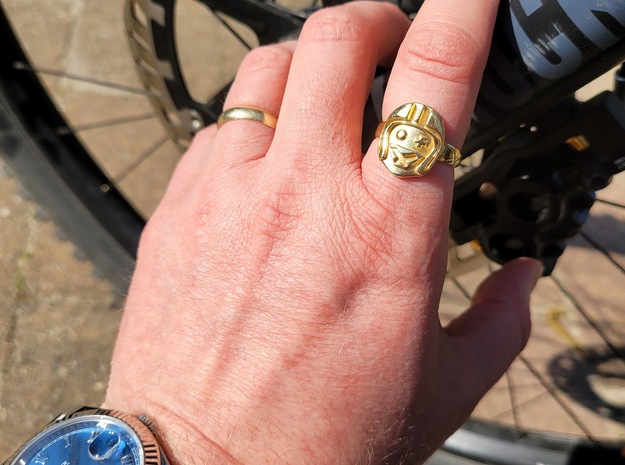 Radical KlunkerZ ring for Mountainbikers in 14k Gold Plated Brass