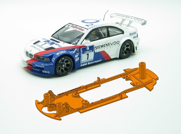 PSAA00201 Chassis AutoArt BMW M3 GTR in White Natural Versatile Plastic