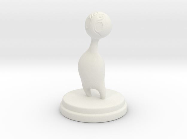 League of Legends inspired, Bard Meep, 20mm base in White Natural Versatile Plastic