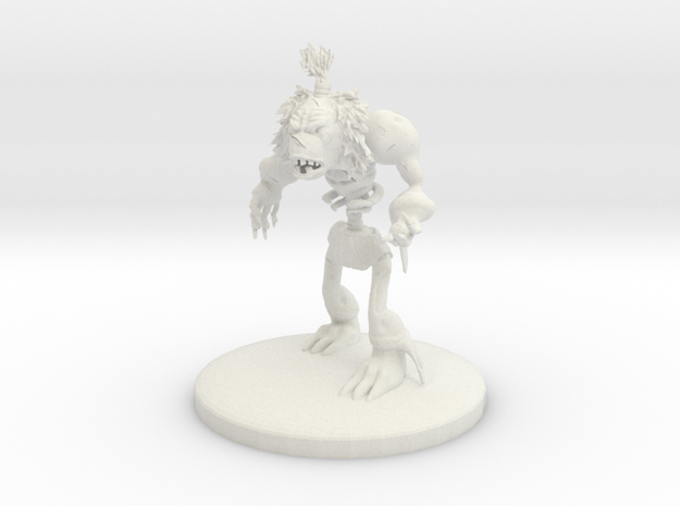 Warcraft inspired, Ghoul, 25mm base in White Natural Versatile Plastic