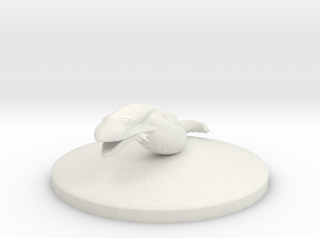 Legend of Zelda inspired, Baby Dodongo, 20mm base in White Natural Versatile Plastic