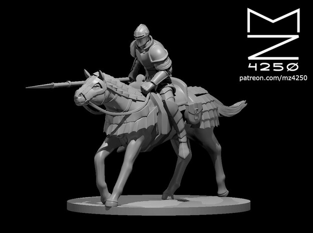 Mounted Knight in Tan Fine Detail Plastic