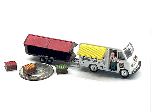 N Scale Fruit Trailer in Clear Ultra Fine Detail Plastic