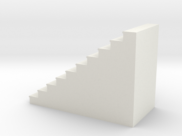 Stairs 1.30 in White Natural Versatile Plastic