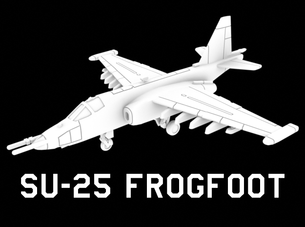 Su-25 Frogfoot (Clean) in White Natural Versatile Plastic: 1:200
