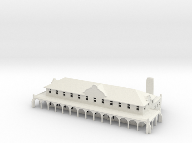 Kelso Depot N scale in White Natural Versatile Plastic