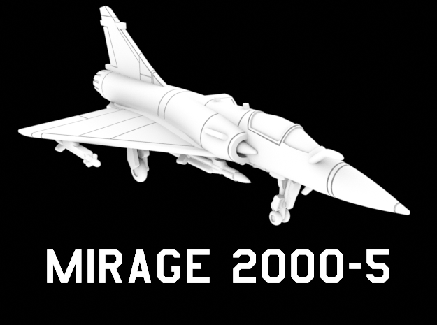 Mirage 2000-5 (Loaded) in White Natural Versatile Plastic: 1:200