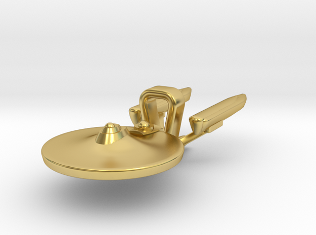 ISS Enterprise (NCC-1701) in Polished Brass