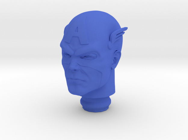 Mego Captain America WGSH 1:9 Scale Head in Blue Processed Versatile Plastic