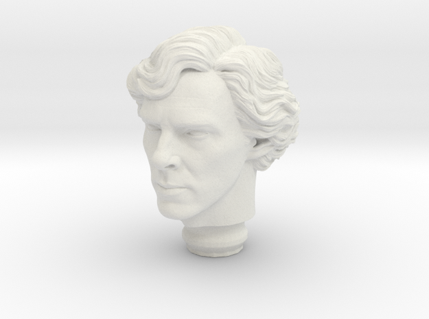 Mego Sherlock Holmes Benedict 1:9 Scale Head in White Natural Versatile Plastic