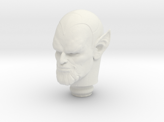 Mego Skrull WGSH 1:9 Scale Head in White Natural Versatile Plastic