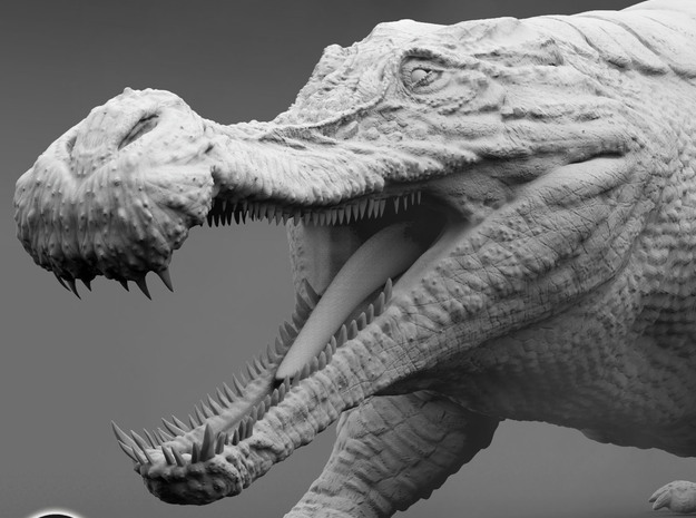 Sarchosuchus 1/80 in White Natural Versatile Plastic