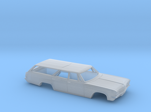 33.1mm  Wbase 1966 Chevrolet Impala Wagon Shell in Smooth Fine Detail Plastic