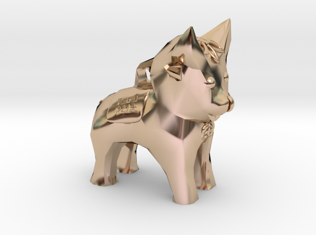Torito Origami in 14k Rose Gold Plated Brass