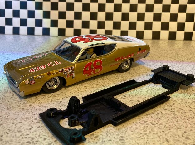Chassis for Carrera Ford Torino Classic NASCAR in White Natural Versatile Plastic