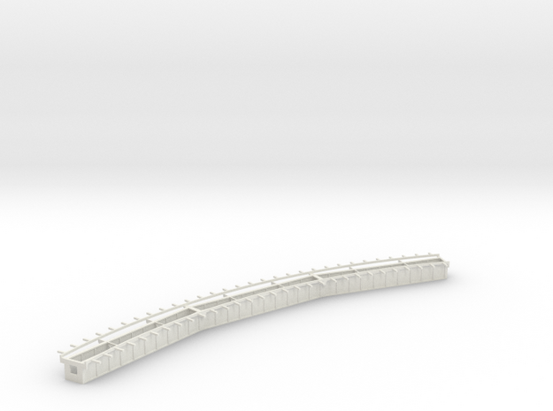 NYC Subway Highline Inner Curve N scale in White Natural Versatile Plastic