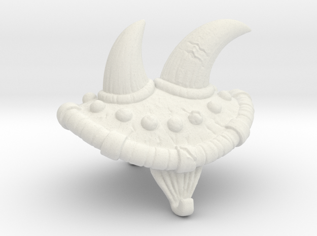 Beastman Shoulderpad in White Natural Versatile Plastic