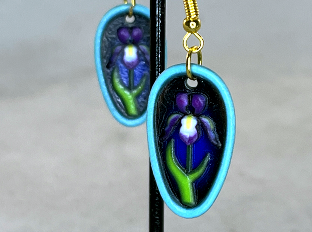 Iris Earrings in Standard High Definition Full Color