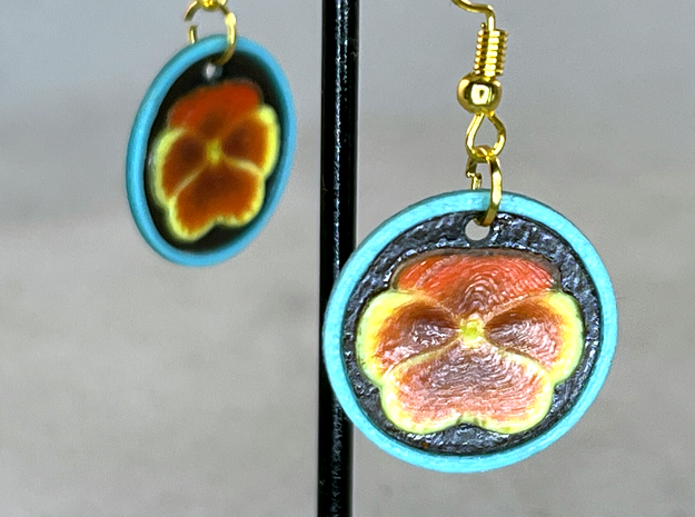 Pansy Earrings in Standard High Definition Full Color