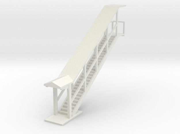 NYC Subway Highline Staircase Left N scale in White Natural Versatile Plastic
