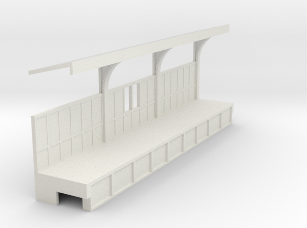 NYC Subway Highline Platform Left N scale in White Natural Versatile Plastic