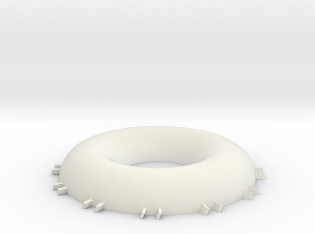 rodin marko half donut coil edges bottom part in White Natural Versatile Plastic