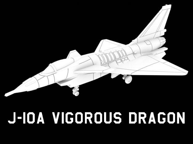 J-10A Vigorous Dragon (Clean) in White Natural Versatile Plastic: 1:200