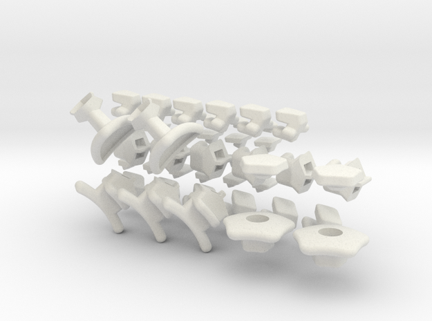 x10 Tiled Mini Gigaminx in White Natural Versatile Plastic