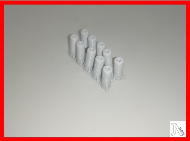 15mm long Straight Body Posts x10 in White Natural Versatile Plastic