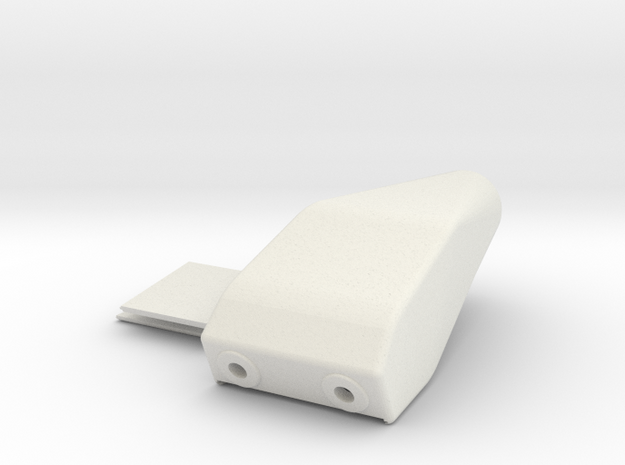 Right Gauntlet Connector With Access Door in White Natural Versatile Plastic