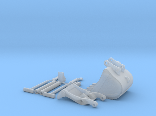 ​1/50 Cat 320/3D thumb and bucket  in Smooth Fine Detail Plastic
