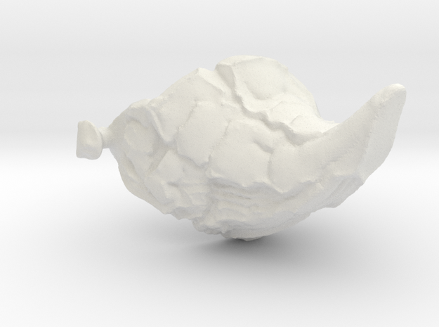 Bone knee pad Spike in White Natural Versatile Plastic