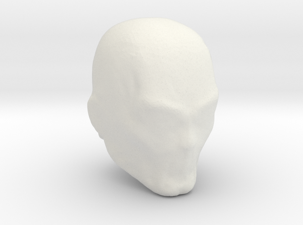 Masked wrestler head (Blank) WWE in White Natural Versatile Plastic