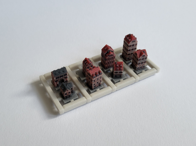 Half timbered village 1x1 x 8 in Natural Full Color Sandstone
