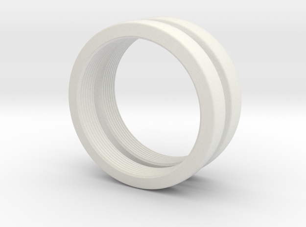 1/10 T34-roadwheel_rubber_tire(no_pattern) in White Natural Versatile Plastic