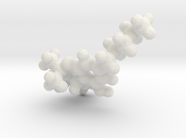 THC Molecule in White Natural Versatile Plastic