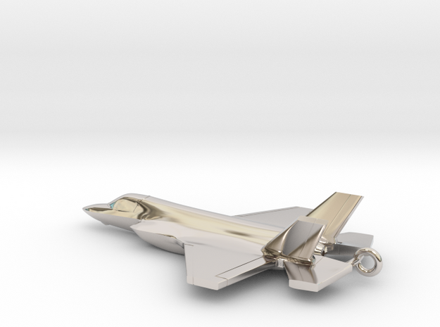 F-35B Keychain in Rhodium Plated Brass: 1:350