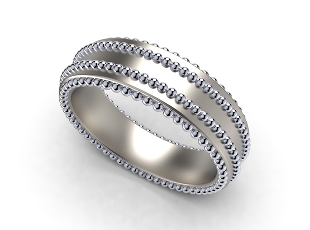 Ring Wedding Band Men Ring CAD Design-RNN-M in Tan Fine Detail Plastic