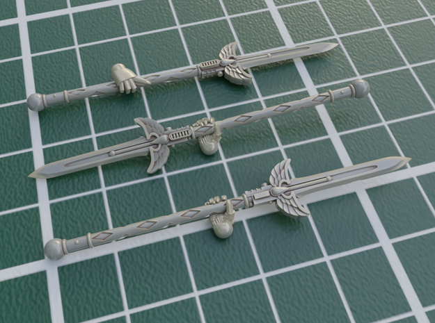 Power Spears for Blood Angels - x 6-12 in Tan Fine Detail Plastic: d3