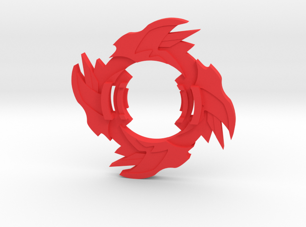 Beyblade Glamorous | Anime Attack Ring in Red Processed Versatile Plastic