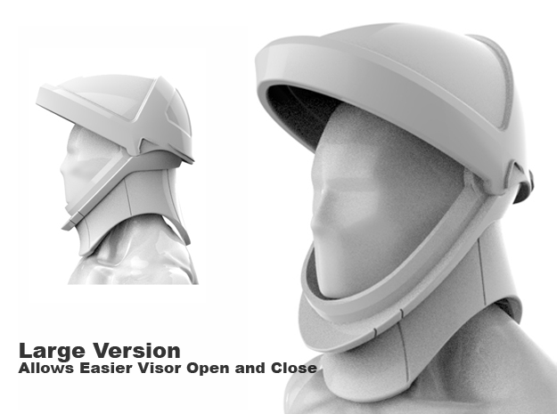 SpaceX Helmet Visor 1/6 Scale / Large in White Natural Versatile Plastic