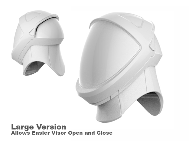 SpaceX Helmet Cowl (Right) 1/6 Scale / Large in White Natural Versatile Plastic