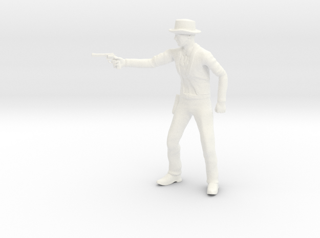 Wild Wild West Jim West with Rifle 1.18 in White Processed Versatile Plastic