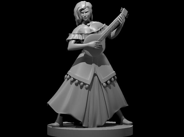 Human Female Bard 1 in Tan Fine Detail Plastic