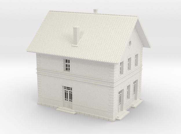 1/87th scale HEV class III. station building in White Natural Versatile Plastic
