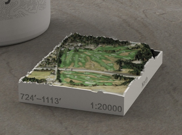 Oakmont Country Club, Pennsylvania, USA, 1:20000 in Natural Full Color Sandstone