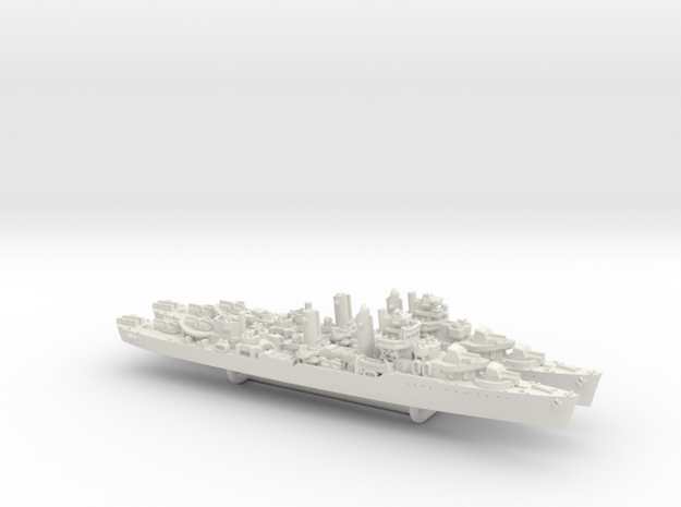 USN Mahan class DDs (2 ships) in White Natural Versatile Plastic: 1:1200