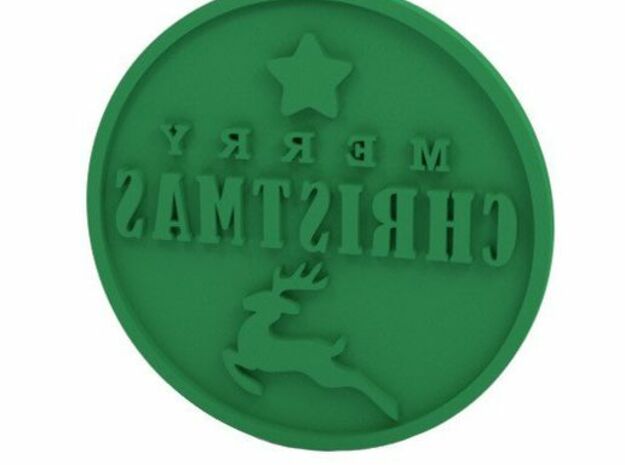 Stamp / Cookie stamp in Green Processed Versatile Plastic