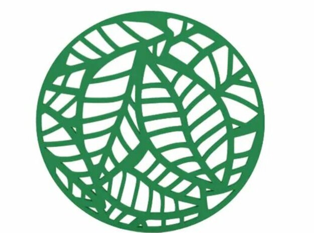 Coaster  in Green Processed Versatile Plastic