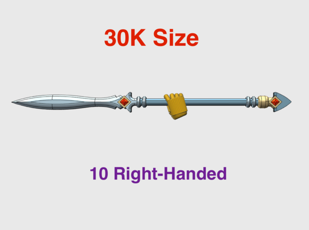 10x Right-hand EnergySpear: Lagavullun (30k Size) in Tan Fine Detail Plastic